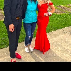 Red prom gown from Windsor